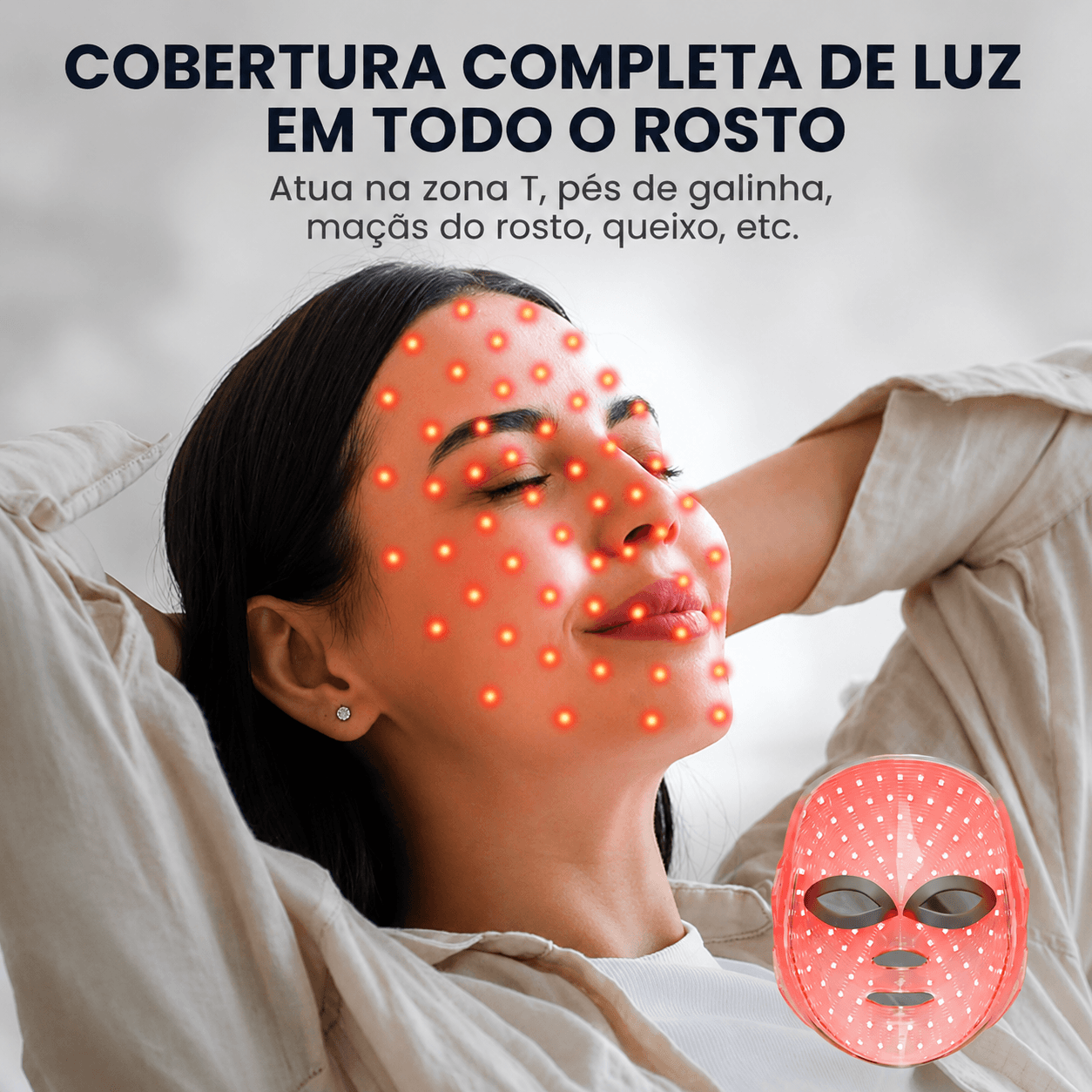 Máscara de LED 7 em 1 — Terapia de Luz Facial