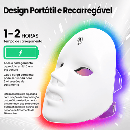 Máscara de LED 7 em 1 — Terapia de Luz Facial